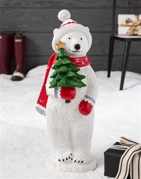 polar bear christmas decor outdoor|small polar bear christmas decorations.